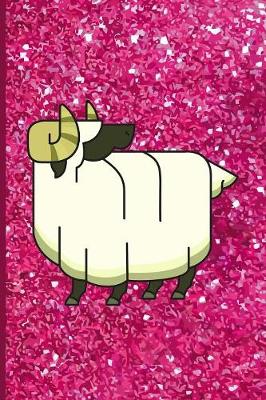 Book cover for Pink Glitter Ram Design Notebook