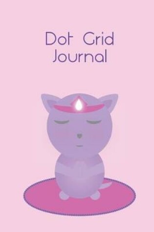 Cover of Dot Grid Journal Violet Cat Meditating