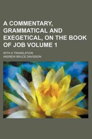 Cover of A Commentary, Grammatical and Exegetical, on the Book of Job Volume 1; With a Translation