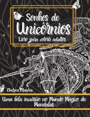 Book cover for Sonhos de Unicornios Livro para colorir adultos