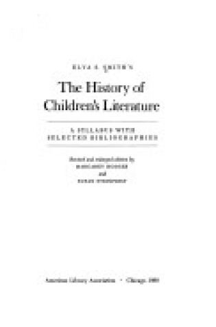 Cover of History of Children's Literature