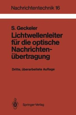 Cover of Lichtwellenleiter für die optische Nachrichtenübertragung