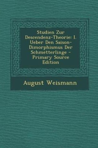 Cover of Studien Zur Descendenz-Theorie