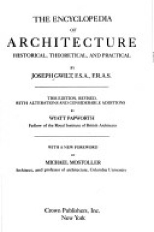 Cover of Encyclopedia of Architecture