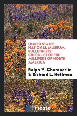 Book cover for United States National Museum, Bulletin 212. Checklist of the Millipeds of North America