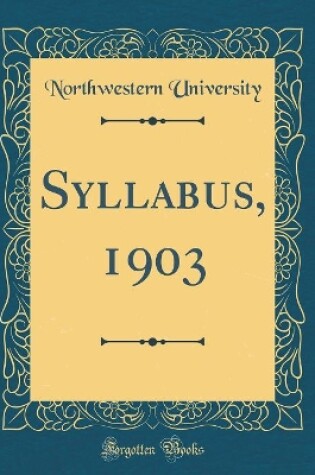 Cover of Syllabus, 1903 (Classic Reprint)