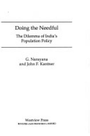 Cover of Doing The Needful