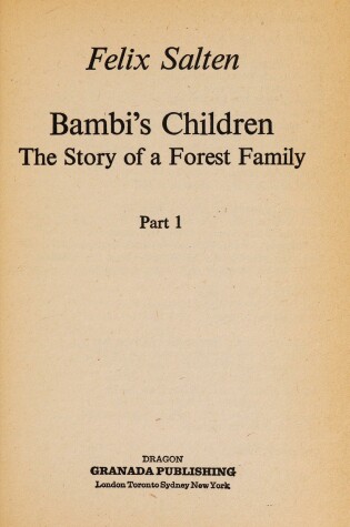 Cover of Bambi's Children