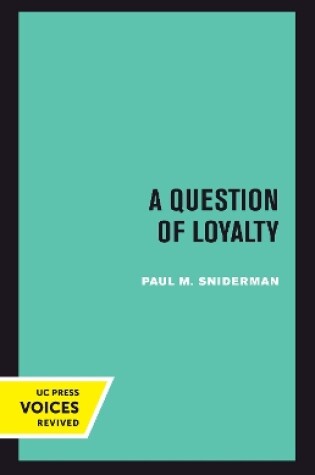 Cover of A Question of Loyalty