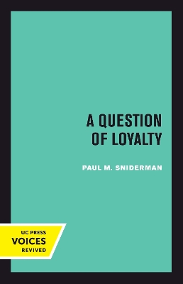 Book cover for A Question of Loyalty