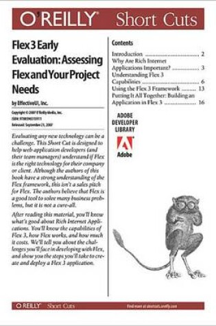 Cover of Flex 3 Early Evaluation: Assessing Flex and Your Project Needs