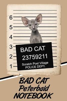 Book cover for Bad Cat Peterbald Notebook