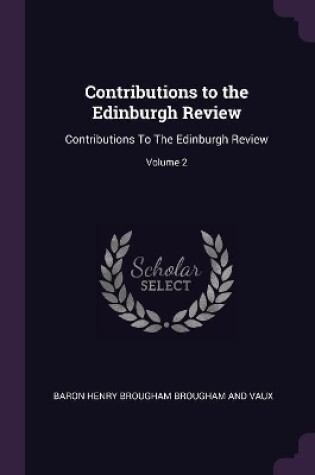 Cover of Contributions to the Edinburgh Review