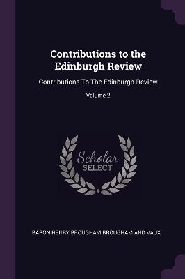 Book cover for Contributions to the Edinburgh Review