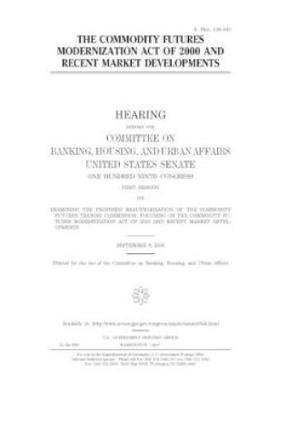 Cover of The Commodity Futures Modernization Act of 2000 and recent market developments