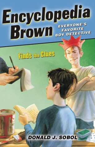 Book cover for Encyclopedia Brown Finds the Clues