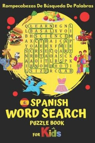 Cover of Spanish Word Search Puzzle Book for kids