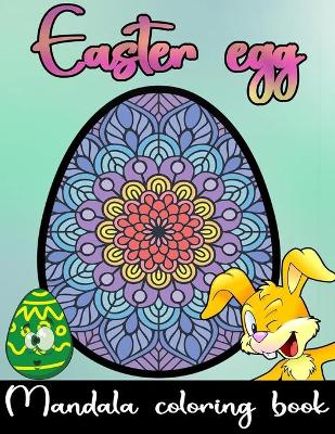 Book cover for easter egg mandala coloring book