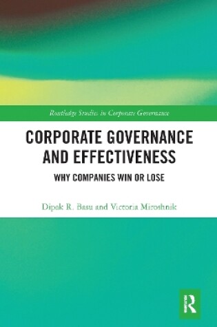 Cover of Corporate Governance and Effectiveness