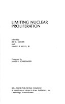 Book cover for Limiting Nuclear Proliferation