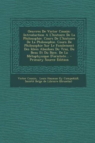 Cover of Oeuvres de Victor Cousin