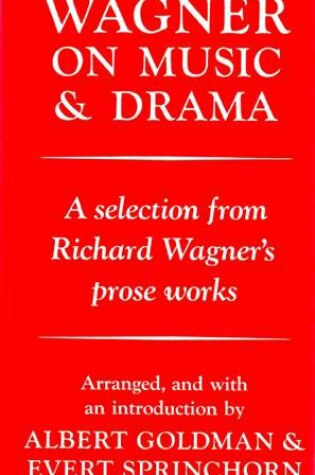 Cover of On Music and Drama
