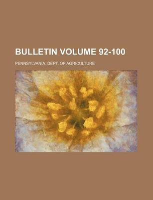 Book cover for Bulletin Volume 92-100