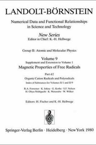 Cover of Organic Cation Radicals and Polyradicals / Organische Kation-Radikale Und Polyradikale