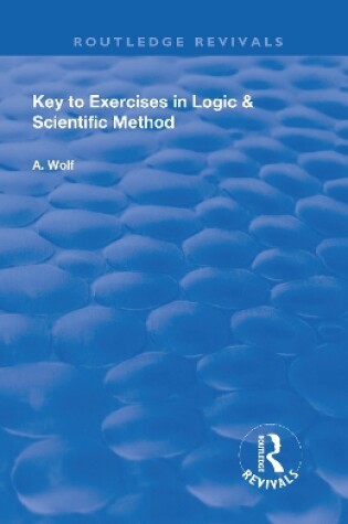 Cover of Key to Exercises in Logic and Scientific Method