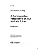 Book cover for A Demographic Perspective on Our Nation's Future