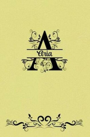 Cover of Split Letter Personalized Name Journal - Aria