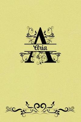 Book cover for Split Letter Personalized Name Journal - Aria