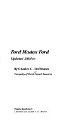 Cover of Ford Madox Ford