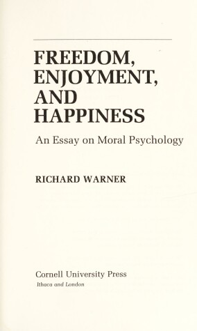 Book cover for Freedom, Enjoyment and Happiness