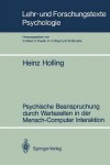 Book cover for Psychische Beanspruchung durch Wartezeiten in der Mensch-Computer Interaktion