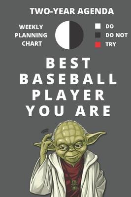 Book cover for 2020 & 2021 Two-Year Weekly Planner For Best Baseball Player Gift - Funny Yoda Quote Gray Appointment Book - Two Year Daily Agenda Notebook