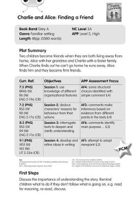 Cover of BC Grey A/3A Charlie and Alice Finding A Friend Guided Reading Card