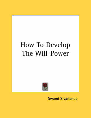 Book cover for How to Develop the Will-Power