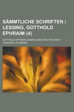 Cover of Sammtliche Schriften Lessing, Gotthold Ephraim (4)