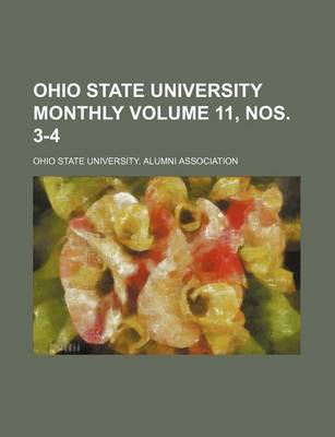 Book cover for Ohio State University Monthly Volume 11, Nos. 3-4