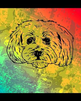 Book cover for Maltipoo Color Burst Notebook