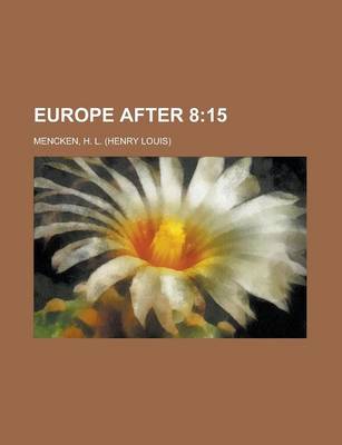 Book cover for Europe After 8; 15