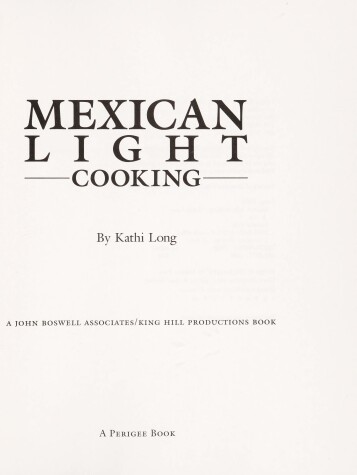 Cover of Mexican Light Cooking