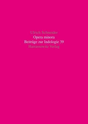 Book cover for Opera Minora