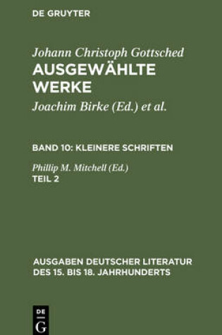 Cover of Kleinere Schriften. Zweiter Teil