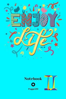 Book cover for Dot Grid Notebook Gemini Sign Cover Color Aqua 160 pages 6x9-Inches