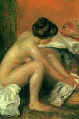 Book cover for 150 page lined journal Bather Drying Her Feet, 1907 Pierre Auguste Renoir