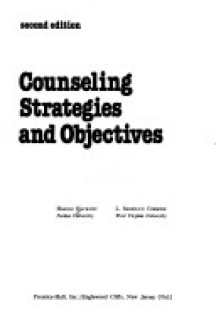 Cover of Counselling Strategies and Objectives