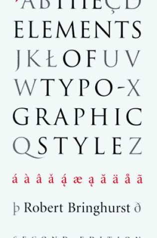 Cover of The Elements of Typographic Style