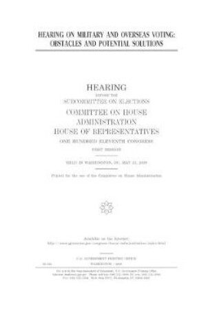 Cover of Hearing on military and overseas voting